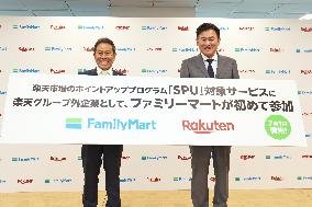 FamilyMart and Rakuten Partnership Promotion Press Conference